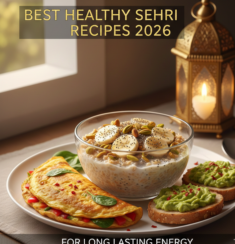 Healthy Sehri Recipes 2026 oatmeal cooked in milk with dates almonds for long lasting energy